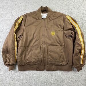 Vintage UPS Jacket GA Rivers Employee Uniform Coat Mens L Full Zip Made in USA